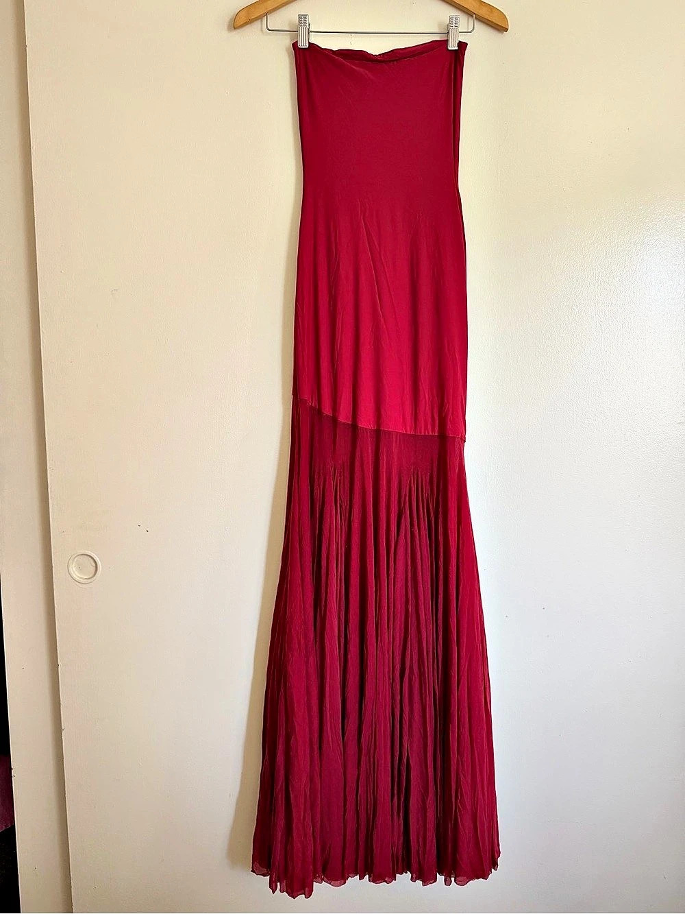 deme Pleated Maxi Dress in Pink Size XS
